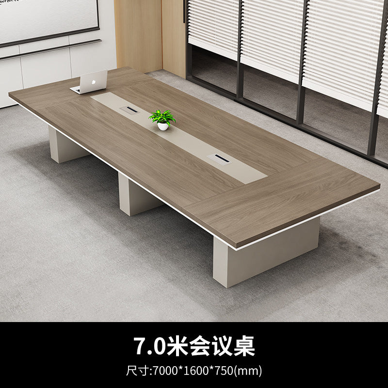 Saint-li conference table - long table for medium to large conference rooms - modern minimalist panel design - 6/8/12 person conference table and chairs