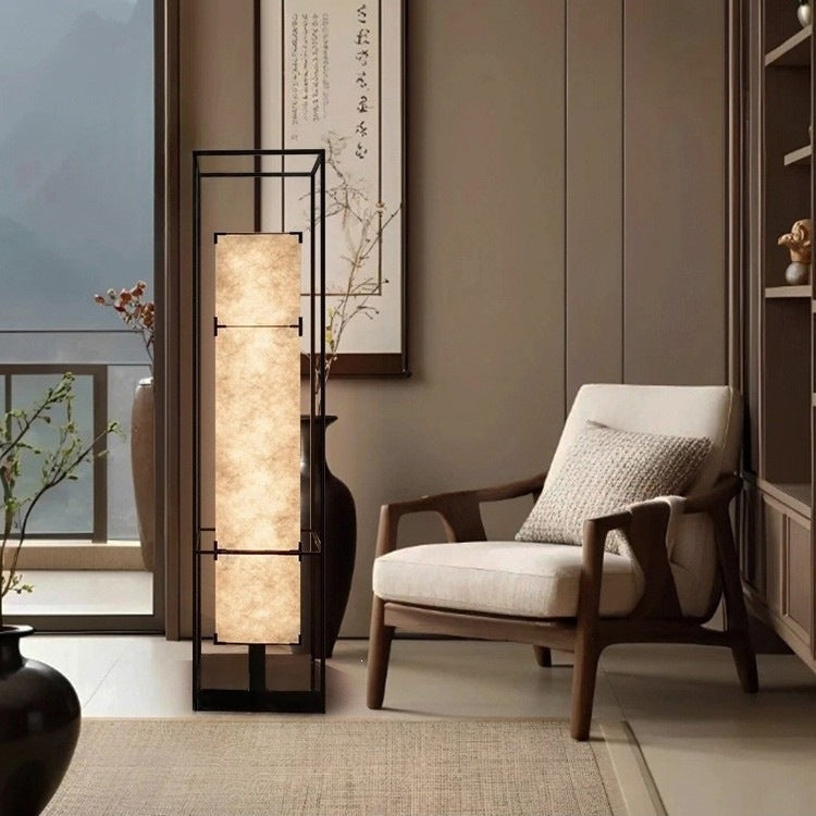 Modern minimalist sofa corner faux marble floor lamp postmodern b&b living room light cabinet model room art table lamp