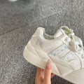 Trending spring/autumn casual sneakers for women - 2026 new thick-soled white shoes, versatile bread shoes perfect for pairing with skirts