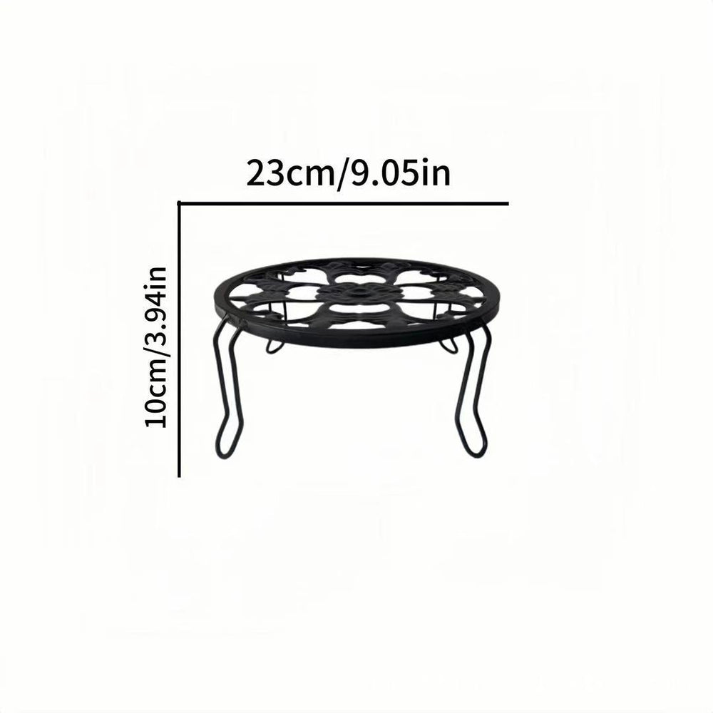 Nordic flower stand plant support heavy duty potting bracket indoor outdoor metal garden container round stand