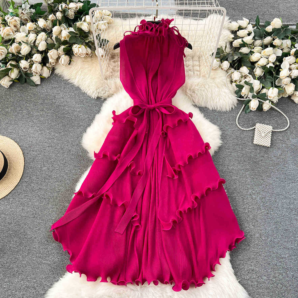 export elegance miyake pleated dress skirt pleated long heavy industry pleated classy exquisite dress for women