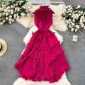 export elegance miyake pleated dress skirt pleated long heavy industry pleated classy exquisite dress for women