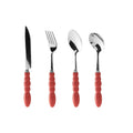 Creamy style 304 stainless steel cutlery set - includes knife, fork, and spoon with ceramic handles. high-style design, perfect for soups. suitable for kids and adults