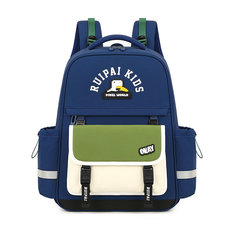 Rui brand schoolbag, dirt-resistant for female primary school students, grades 3-6, to go to school to protect the spine and reduce the burden on children's schoolbags, large capacity and lightweight for men
