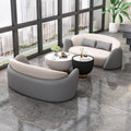 Sales office reception and negotiation rest area sofa chair office business reception and reception three-slot negotiation table and chair combination