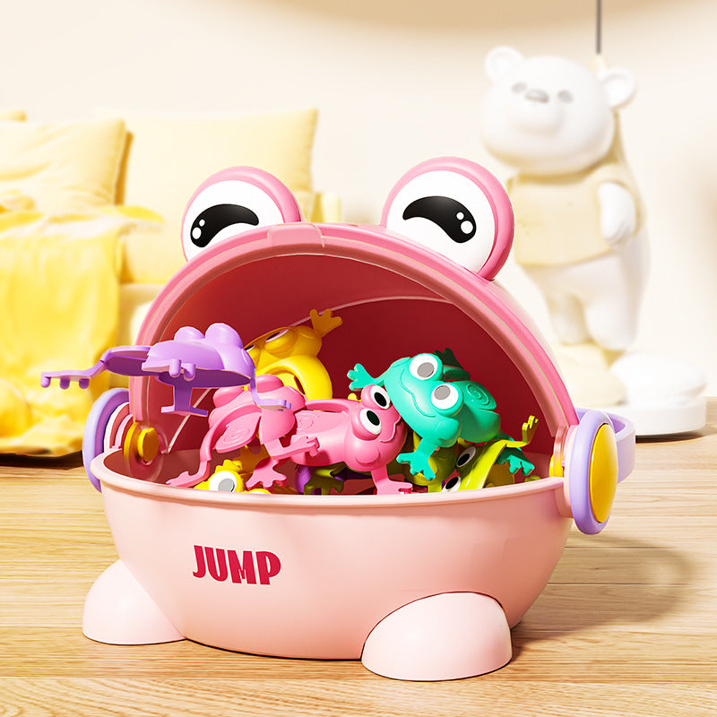 Tiktok hot new kids' bouncing frog toy - press-and-jump educational toy for children, perfect for parent-child interaction