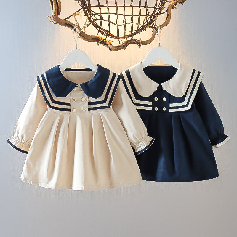 Girls' spring dress  new spring/autumn style baby chic princess dress little girl preppy style dress dropshipping available