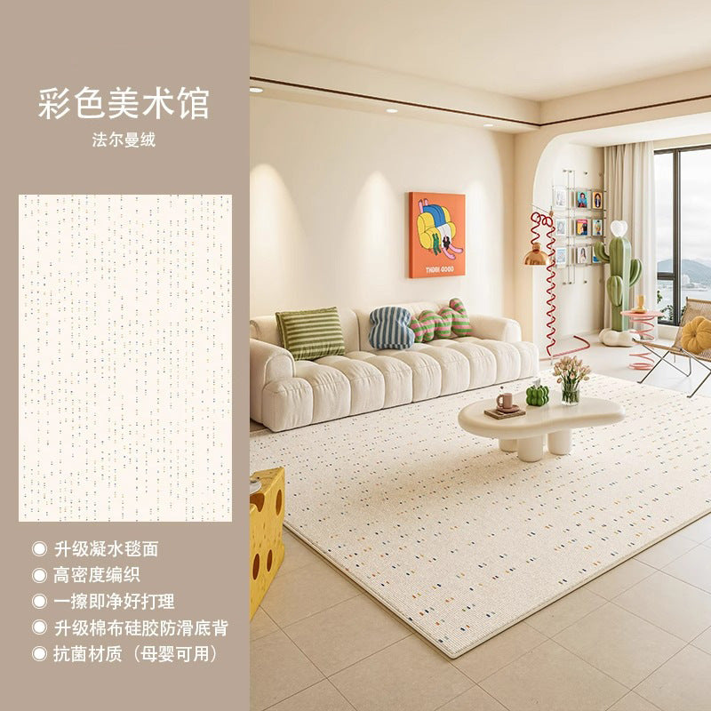 Distributed carpet living room new arrival cream style colorful dopamine no-wash and wipeable floor mat bedroom sofa coffee table floor mat