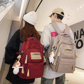 casual versatile backpack - large capacity retro minimalist laptop backpack for college, high school, and middle school students - unisex