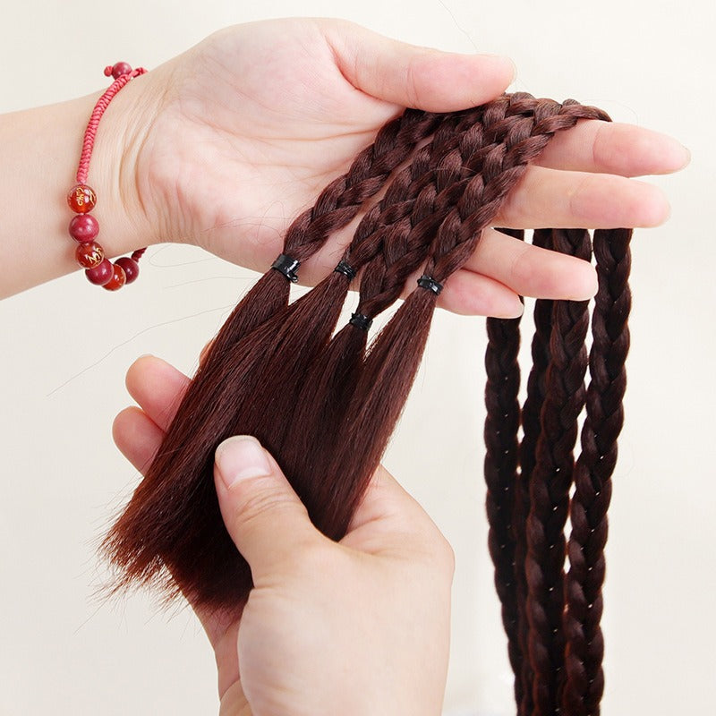 New Chinese braids wig braids twist long braids fashion box braids wig female ponytail sweet cool millennial babes