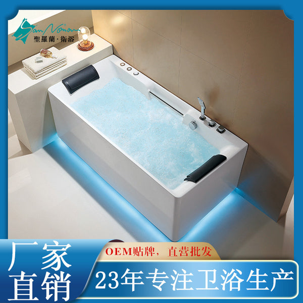Directly from the manufacturer Double acrylic sea view glass rectangular thermostatic bubble Jacuzzi 1.7M hotel B & B