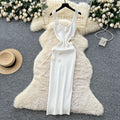 Feminine dress  summer pure desire stereo flower silmslimming lookelegant suspender knitting hip cover dress