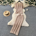 Gentle and lazy style stereo flower embroiderlong sleevesshirt suspender skirttwo-piece setfemaleautumslimming lookelegant