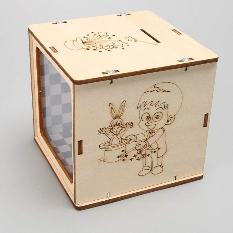 Magic box piggy bank handmade DIY technology small production primary and secondary school students stem education experiment educational toys