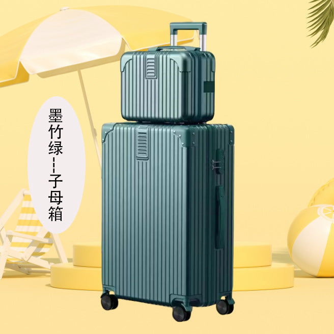 Retro suitcase large capacity high value trolley case universal wheel password case student suitcase leather case wholesale