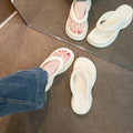 Thick sole flip flops women's plaid spring summernew arrivalfashioneasiest for matchnon-slipcasualnon-slip beach flip flops