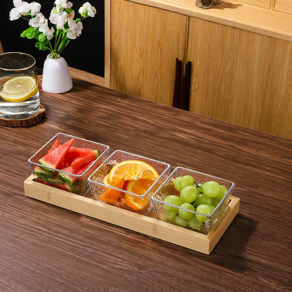 Fruit platter bar ktv snack platter acrylic snack plate melon seed plate divided grids dried fruit plate suit restaurant commercial
