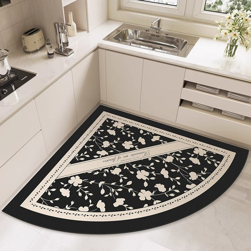 Heart-shaped kitchen mat, diatomaceous earth, non-slip, oil-resistant, wipeable, no-clean, absorbent, household, stain-resistant, floor mat, specialized carpet