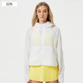 Summer lightweight breathable quick-dry sports windbreaker loose fit versatile hooded outdoor zip-up cardigan jacket for women d25007