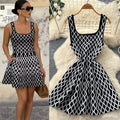 French chic sleeveless a-line dress - women's summer korean style high-waisted slimming versatile elegant work dress