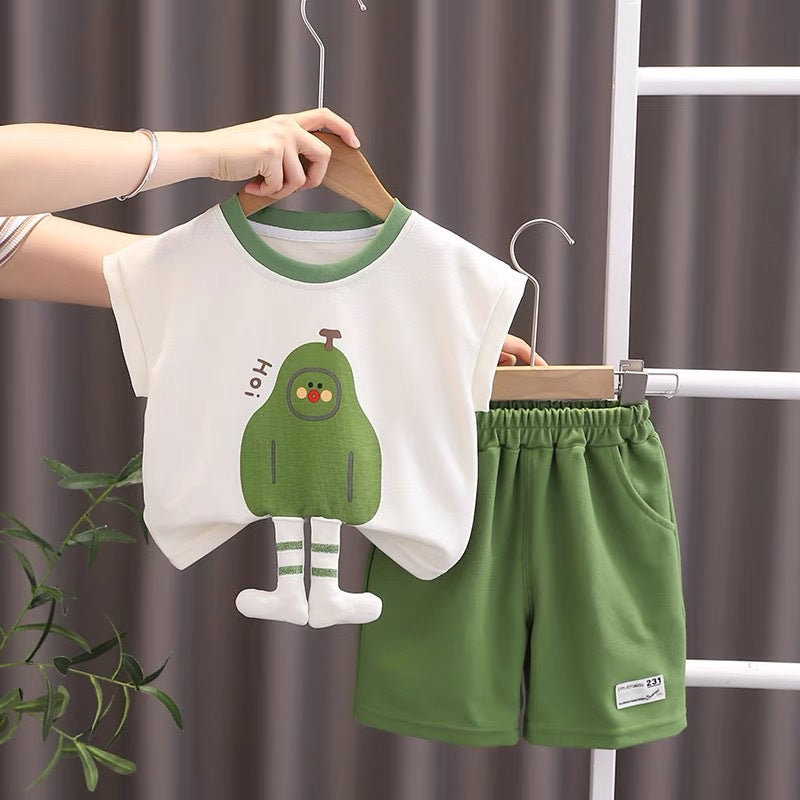 Children's summer  summer new sleeveless suit western style baby casual two-piece set kids vest suit