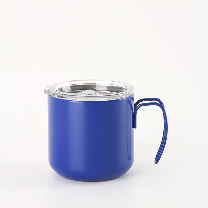12oz stainless steel coffee mug with handle, double-walled business insulated tumbler, vacuum insulated mug, 304 stainless steel