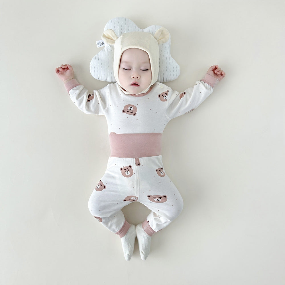 Baby autumn clothes and long pants suit baby intimatespure cotton spring & fall east high waist belly protective clothes infant and toddler bottom clothes