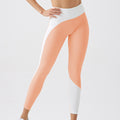 Eco-friendly recycled beauty stripe asymmetrical yoga pants - women's high-waisted leggings for fitness, outdoor running, and yoga