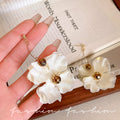 Super fairy frenchretro flower tassel earrings for women classysenseniche styleelegant gentle seaside holiday style earrings