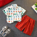 Kids' short-sleeve set:  summer new arrivals - stylish two-piece activewear for boys and girls. wholesale children's clothing