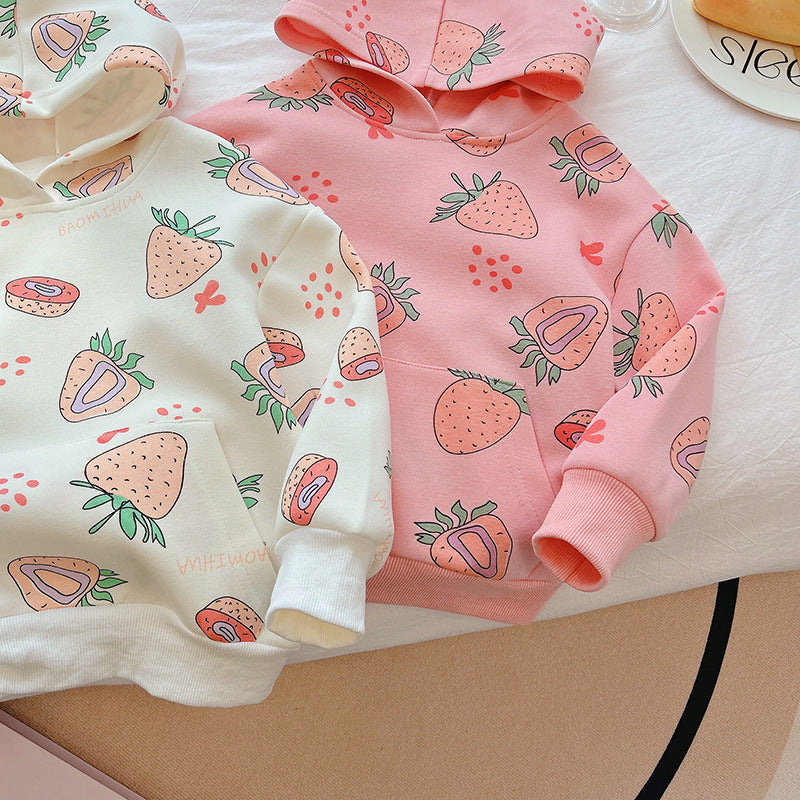 Girls' sweatshirt  spring/autumn new arrival top, stylish and trendy autumn base layer for young children and toddlers, girls' autumn fashion