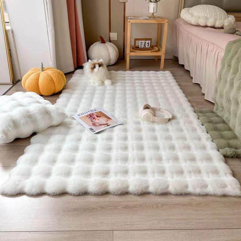 Plush carpet floor mat window sill bedroom balcony bubble velvet bedside blanket sofa cushion imitation rabbit blanket cross-border exclusive supply
