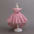 Amazon cross-border new arrival girl performance skirt trailing lace mesh tutu birthday party skirt baby dress