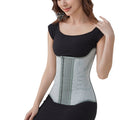 17-bone [lucky bird totem] latex waist cincher corset tight body shaping girdle sports belt fishbone girdle for women