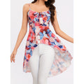 code new arrival  original women's floralsprintingbowsasymmetrical camisole