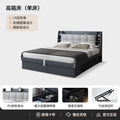 Pneumatic high box storage bed for home master bedroom small apartment storage panel modern casual double bed