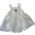 Baby embroidered romper dress - perfect for first birthday celebrations! summer style, trendy baby bodysuit with princess tulle skirt - crawling suit