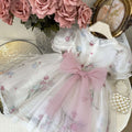 Girls' dress  summer little girl mesh lace princess dress fresh mesh