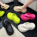 Eva flip-flops for women, high-end thick-soled flip-flops, summer cross-border wear, height-increasing soft-soled sand plaid