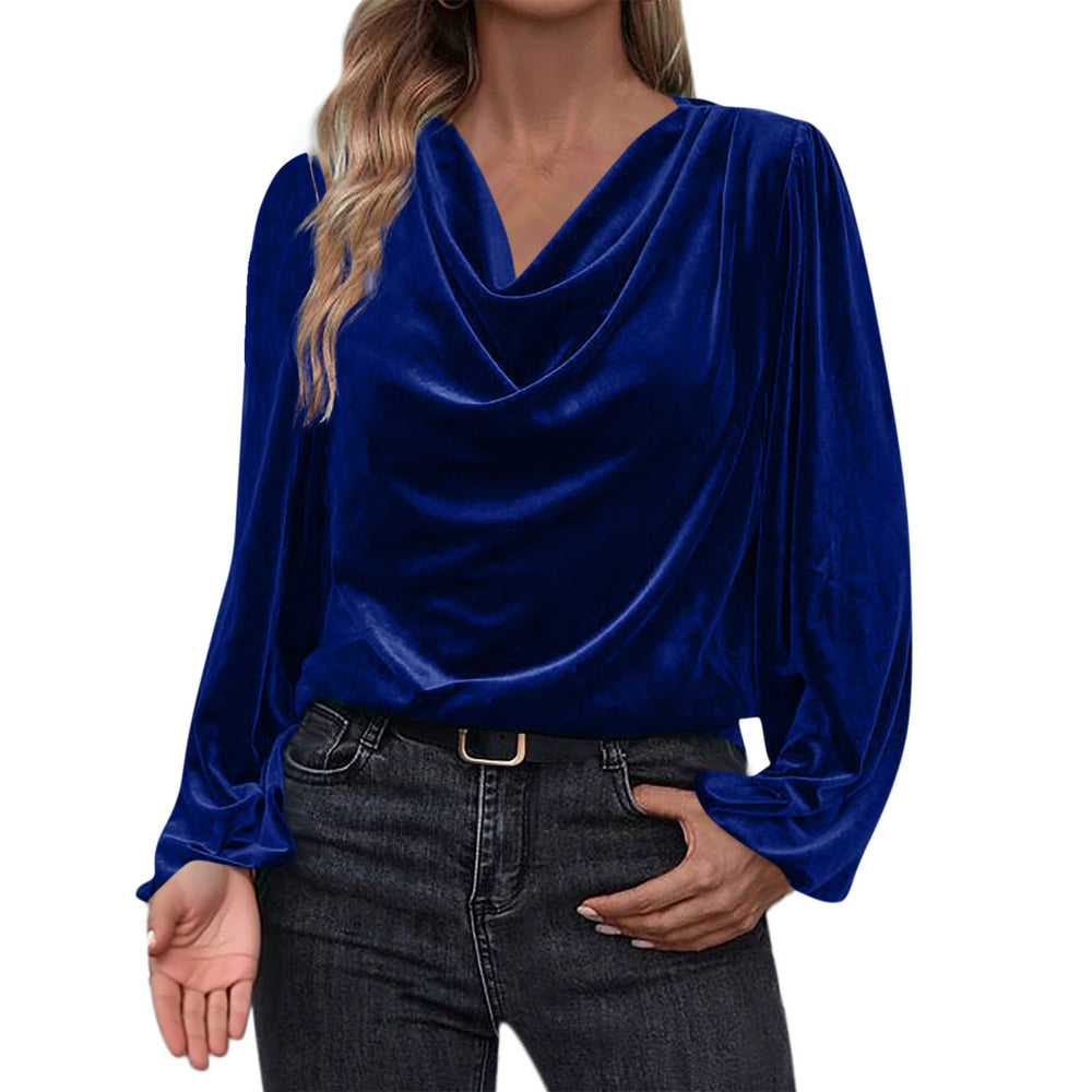 autumn/winter new arrivals: cross-border women's fashion - european & american style korean fleece turtleneck long sleeve top for women