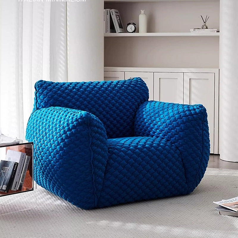 Blue fatty lazy sofa designer single casual chair italian normcore living room balcony bedroom klein sofa