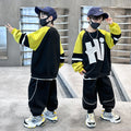 Kids' fall outfit: cool & stylish hoodie set - trendy boy's  new arrival - handsome two-piece set for boys, perfect for spring and autumn