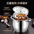 Wholesale stainless steel lard container - large capacity oil storage bucket with lid and filter screen - kitchen lard canister