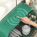 Kitchen for home disinfection dish rack bowls and chopsticks drain storage countertop covered tableware bowls and plates small cupboard