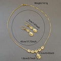 two-piece set women's leaf design necklace and earrings, ethiopian bidayai love necklace set