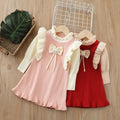 Girls' knitted sweater dress with bow detail - new autumn/winter  collection