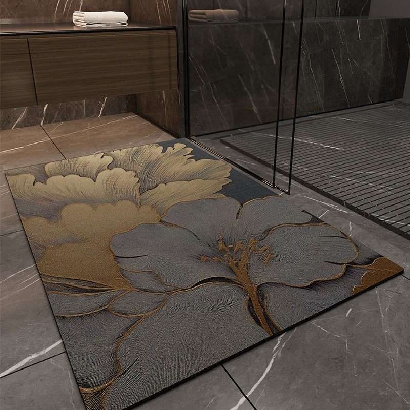 Bathroom absorbent floor mat soft diatom mud non-slip bathroom toilet for home bathroom door quick-drying door mat