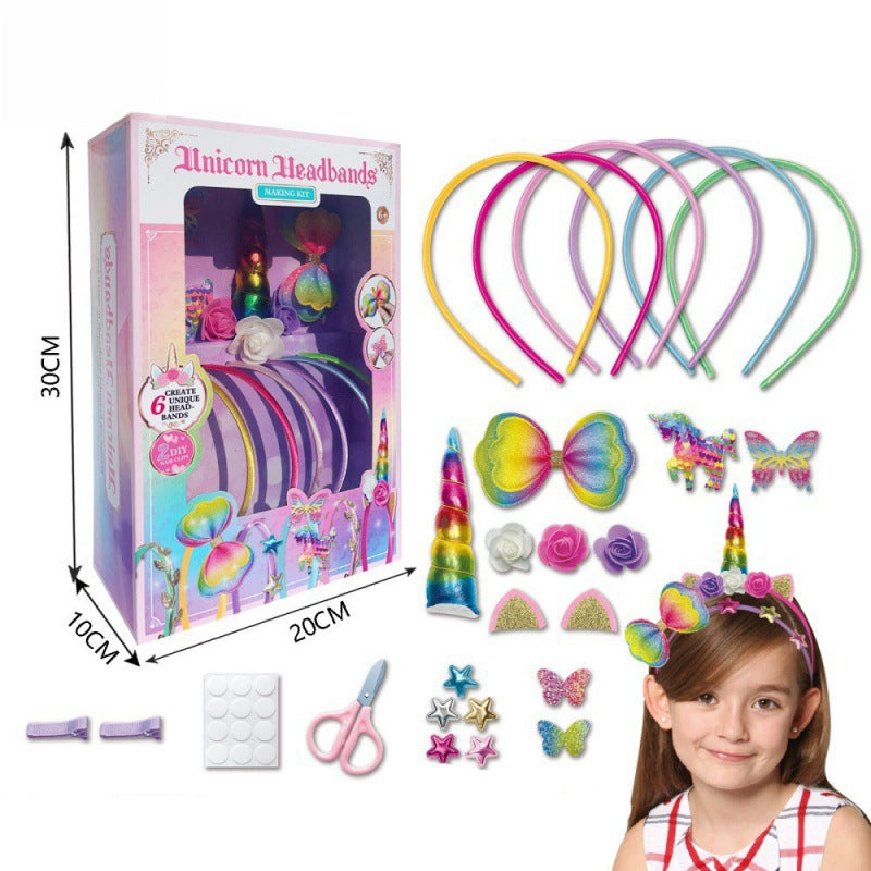 Cross-border  export DIY assembly headband girl handmade design children play house toy gift