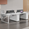 Thickened steel frame office desk and chair combination four-person double 2-person 4-person desk casual modern office electric thickened
