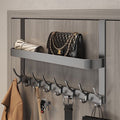 Double-layer clothes hanger behind the door, no need to punch holes, bedroom door hook, door back coat rack, storage rack behind the door